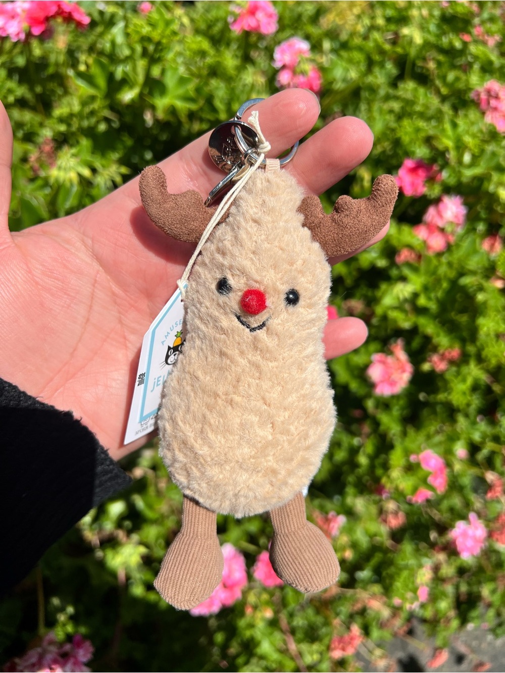 REINDEER CHRISTMAS PEANUT KEYCHAIN